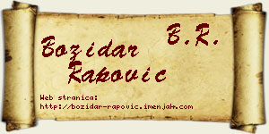 Božidar Rapović vizit kartica